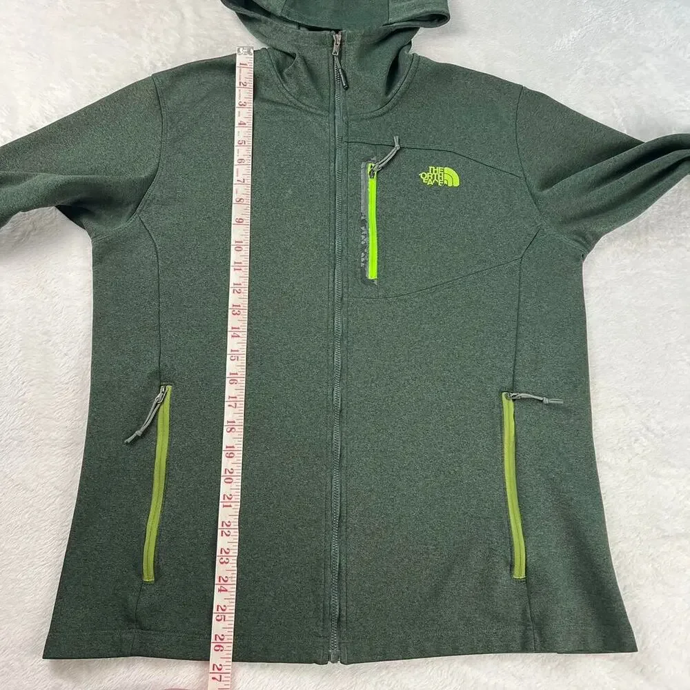 The North Face Men's Full Zip Sweatshirt Size Large Green & Yellow